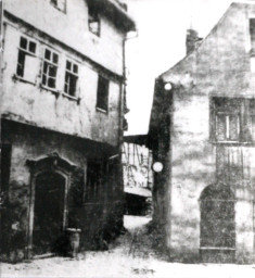 Stadtarchiv Weimar, 60 10-5/5, Blick vom Bornberg in den Durchgang zu Hinter der Badestube, ohne Datum