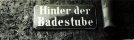 Stadtarchiv Weimar, 60 10-5/5, Straßenschild "Hinter der Badestube", ohne Datum