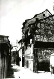 Stadtarchiv Weimar, 60 10-5/5, Blick in "Hinter der Badestube" zum Bornberg, 1986