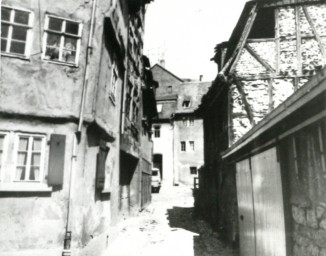 Stadtarchiv Weimar, 60 10-5/5, Blick in "Hinter der Badestube", 1985