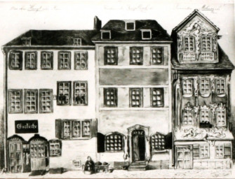 Stadtarchiv Weimar, 60 10-5/6, Blick auf den Herderplatz, um 1850