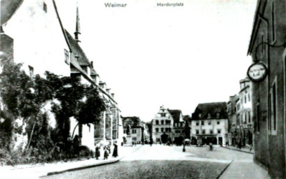 Stadtarchiv Weimar, 60 10-5/6, Blick vom Eisfeld zum Herderplatz, 1900