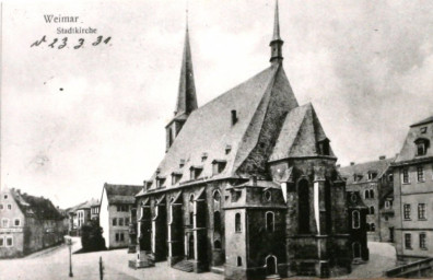 Stadtarchiv Weimar, 60 10-5/6, Blick auf den Herderplatz , 1931