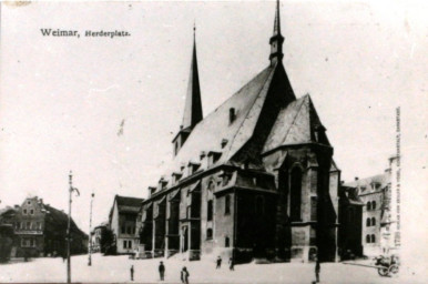 Stadtarchiv Weimar, 60 10-5/6, Blick auf den Herderplatz , ohne Datum