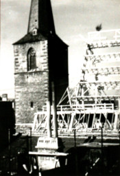 Stadtarchiv Weimar, 60 10-5/6, Blick auf das Dach der Herderkirche, 1950