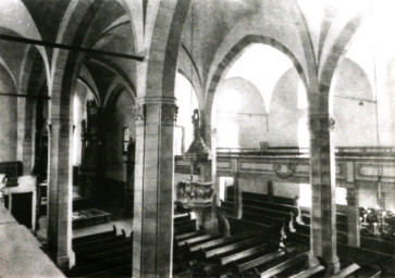 Stadtarchiv Weimar, 60 10-5/6, Innenansicht der Stadtkirche( Herderkirche), 1953