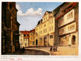 Stadtarchiv Weimar, 60 10-5/6, Blick auf den Herderplatz, ohne Datum