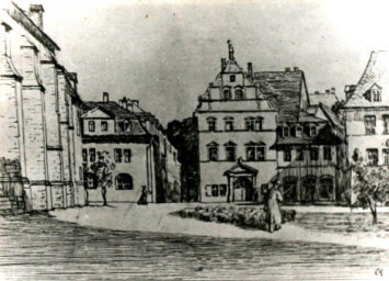 Stadtarchiv Weimar, 60 10-5/6, Blick auf den Herderplatz , um 1800