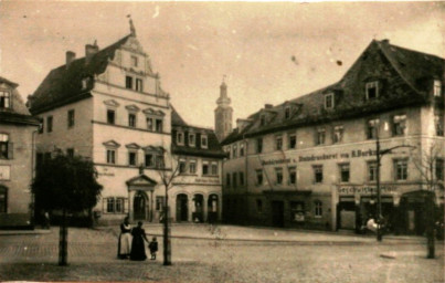 Stadtarchiv Weimar, 60 10-5/6, Blick auf den Herderplatz , um 1905