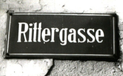 Stadtarchiv Weimar, 60 10-5/7, Straßenschild "Rittergasse", ohne Datum