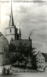 Stadtarchiv Weimar, 60 10-5/7, Blick vom Eisfeld zum Herderplatz (Zeichnung), ohne Datum