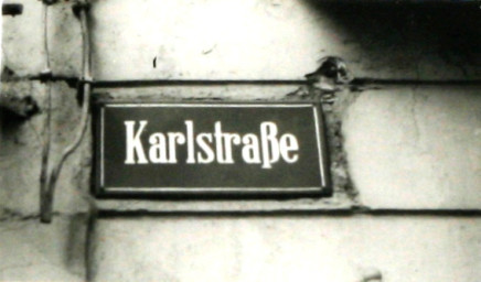 Stadtarchiv Weimar, 60 10-5/7, Straßenschild "Karlstraße", ohne Datum