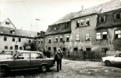 Stadtarchiv Weimar, 60 10-5/8, Blick in den Frankeschen Hof, 1983