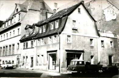 Stadtarchiv Weimar, 60 10-5/8, Blick in die Teichgasse , 1979