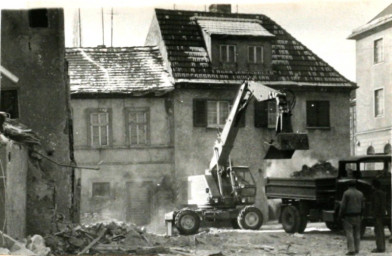 Stadtarchiv Weimar, 60 10-5/8, Abriss der Häuser Teichgasse 5-9, 1985