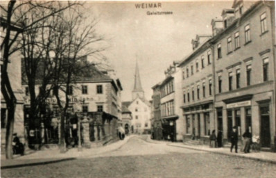 Stadtarchiv Weimar, 60 10-5/9, Blick in die Geleitstraße , um 1898