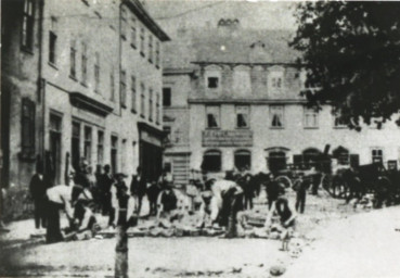 Stadtarchiv Weimar, 60 10-5/9, Blick in die Geleitstraße, 1881