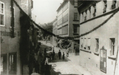 Stadtarchiv Weimar, 60 10-5/9, Blick in die Geleitstraße , 1892