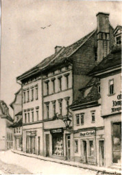 Stadtarchiv Weimar, 60 10-5/9, Blick in die Geleitstraße (Zeichnung  v. ?), 1921