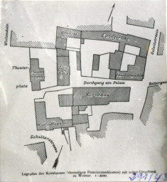 Stadtarchiv Weimar, 60 10-5/9, Lageplan des Zeughofquartiers vor 1945, ohne Datum