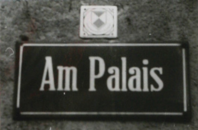 Stadtarchiv Weimar, 60 10-5/9, Straßenschild "Am Palais", ohne Datum