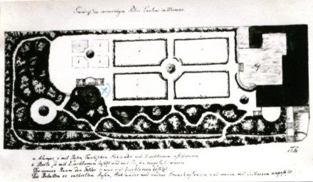 Stadtarchiv Weimar, 60 10-5/9, Lageplan des Garten zum Wittumspalais, ohne Datum