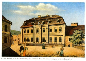 Stadtarchiv Weimar, 60 10-5/9, Blick auf das Wittumspalais (Kunstdruck), ohne Datum