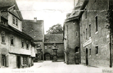 Stadtarchiv Weimar, 60 10-5/9, Blick auf den Platz Am Palais, um 1885