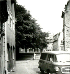 Stadtarchiv Weimar, 60 10-5/9, Blick in die Geleitstraße, 1970