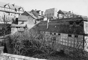 Stadtarchiv Weimar, 60 10-5/22, Blick von der Asbachstraße Richtung Viadukt, Bürgerschulstraße, vor 1936