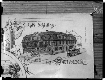 Stadtmuseum Weimar, Eichhorn 690 (K II 064 A), Reproduktion Postkarte »Kaffee Schilling«, vor 1904