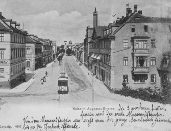 , 60 14 K1-25/2, Blick in die Kaiserin-Augusta-Straße   -          (jetzt Steubenstraße)   , um 1910