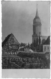 Stephan Liebig, 60 14 K2-277/2, Rollplatz mit Jakobskirche, um 1850