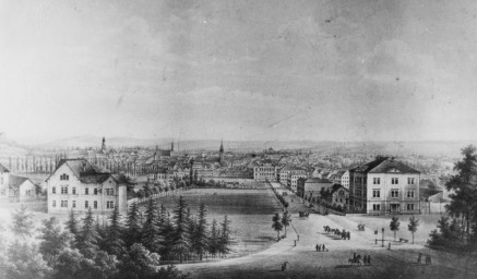 Stephan Liebig, 60 14 K2-358/5, Blick in die Sophienstraße, um 1840