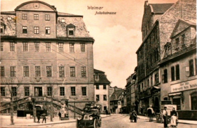 Stadtarchiv Weimar, 60 10-5/6, Blick in die Jakobstraße, um 1908