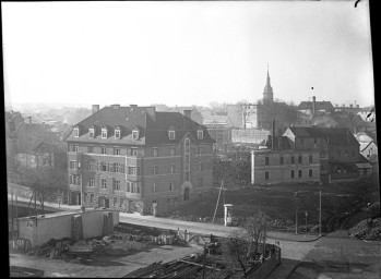 Stadtmuseum Weimar, Eichhorn 407 (K I 077 A), Blick vom Kirschberg auf den Brühl und die Baustelle des »Gauforums«, 1937