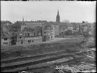 Stadtmuseum Weimar, Eichhorn 572 (K II 015 C), Blick auf die Baustelle des »Gauforums«, 1937