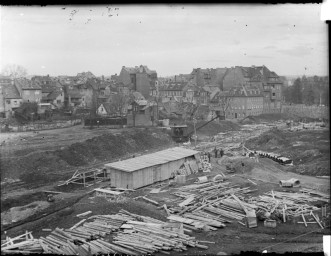 Stadtmuseum Weimar, Eichhorn 573 (K II 015 D), Blick auf die Baustelle des »Gauforums«, 1937