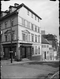 Stadtmuseum Weimar, Eichhorn 616 (K II 032 A), Blick auf die Ecke Jakobsplan/Unterm Thüringer Hof, um 1936