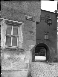 Stadtmuseum Weimar, Eichhorn 652 (K II 046 B), Blick von der »Kleinen Teichgasse« Richtung Frankescher Hof, 1938