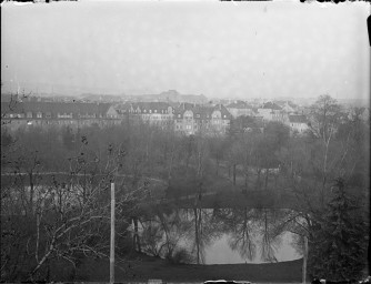 Stadtmuseum Weimar, Eichhorn 772 (K II 094 A), Blick über die Schwanseewiesen Richtung Asbachstraße, 1936