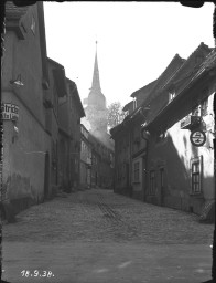 Stadtmuseum Weimar, Eichhorn 809 (K II 105 A), Blick von der Breitenstraße in die Friedensgasse, 1938