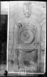 Stadtarchiv Weimar, 60 14 Negativ 025, Zeichnung Portal/Tür, ohne Datum