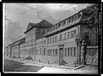Stadtarchiv Weimar, 60 14 Negativ 041, Blick auf die »Bertuchschen Häuser«, ohne Datum