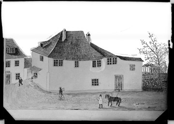 Stadtarchiv Weimar, 60 14 Negativ 047, Blick von Westen auf das »Rollbackhaus«, ohne Datum