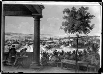 Stadtarchiv Weimar, 60 14 Negativ 062, Blick vom Felsenkeller Richtung Weimar, um 1800