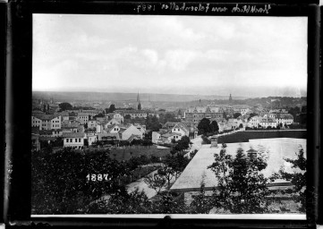 Stadtarchiv Weimar, 60 14 Negativ 067, Blick vom Felsenkeller Richtung Weimar, wohl 1887