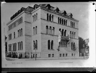 Stadtarchiv Weimar, 60 14 Negativ 092, Landeskreditkasse, heute Notenbank, um 1900