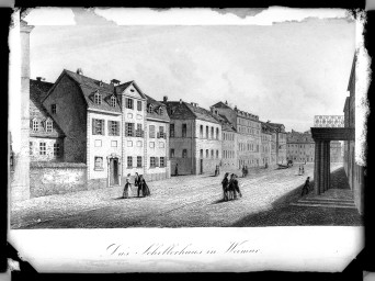 Stadtarchiv Weimar, 60 14 Negativ 104, Schillerstrasse,  Stahlstich, ohne Datum