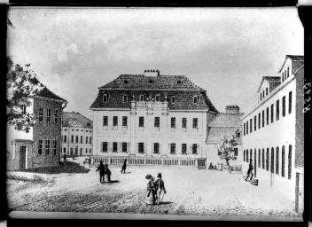 Stadtarchiv Weimar, 60 14 Negativ 153, Esplanade mit Wittumspalais, um 1830